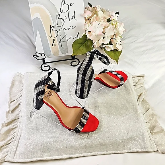 INC Black Red Stiletto Heels Elegant Wear Office wear Career Wedding - Picture 2 of 16